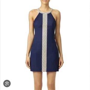 Lilly Pulitzer Navy Dress with White Detailing
